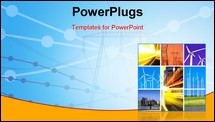 PowerPoint Template - collage of electric power and innovative energy industry