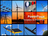 PowerPoint Template - Set of twelve images relating to electricity