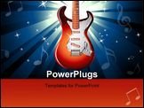 PowerPoint Template - Music Event Background with a colorful Electric Guitar With high contrast colors