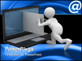 PowerPoint Template - E-mail on white background. Isolated 3D image