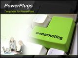 PowerPoint Template - special button; chance for internet users; earning money in the net