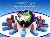PowerPoint Template - power plants consuming energy contributing to global warming