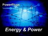 PowerPoint Template - Energy and power - abstract vector illustration with electric pylon