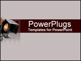 PowerPoint Template - Close-up of stage light in gray and maroon