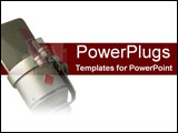 PowerPoint Template - Close up of microphone on red and white