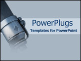 PowerPoint Template - Close up of microphone and radio waves on blue