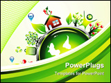 PowerPoint Template - Go green recycle and environment background with high contrast colors