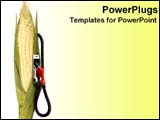 PowerPoint Template - Cornstalk with gas pump.
