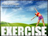 PowerPoint Template - Exercise word in 3D isolated over a white background