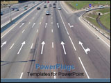 PowerPoint Template - Arrow marks on a road