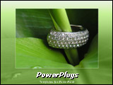 PowerPoint Template - Jewelry with gems over an exotic sprout