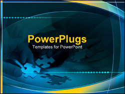 PowerPoint Template - puzzle being put together