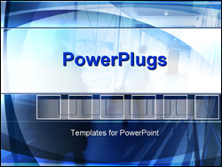 PowerPoint Template - people walking down airport terminal