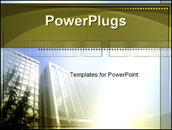 PowerPoint Template - view of office buildings