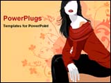 PowerPoint Template - image of a illustrated fashion lady