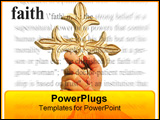 PowerPoint Template - a photo of a woman holding a cross with faith theme