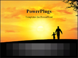 PowerPoint Template - Man holding his childs hand
