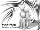 PowerPoint Template - 3D Character and Family - They are lovely family