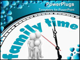 PowerPoint Template - An ornate clock with the words Family Time on its face