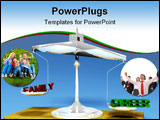 PowerPoint Template - career or family choice on the balance
