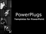 PowerPoint Template - Black and white montage of male models