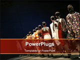 PowerPoint Template - Models on the catwalk during a fashion show