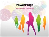 PowerPoint Template - Fashion girls modern vector art design illustration