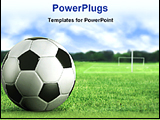 PowerPoint Template - footer ball in a green field