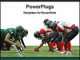 PowerPoint Template - rugby ball player in field