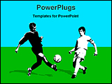 PowerPoint Template - two players playing football