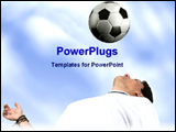 PowerPoint Template - a footballer is practing with football