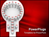 PowerPoint Template - Male gamete formed by fancy male 3d characters - Crowds collection