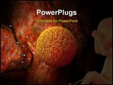 PowerPoint Template - sperm traveling to fertilize the waiting egg.