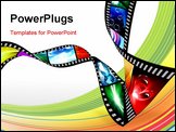 PowerPoint Template - film with color pictures on a light background