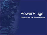 PowerPoint Template - Euro dollar montage in blue