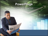 PowerPoint Template - Business man reading newspaper