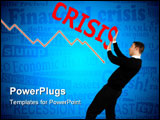 PowerPoint Template - Concept of business man stopping the financial crisis