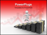 PowerPoint Template - diagramme of financial growth. Isolated 3D image