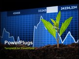 PowerPoint Template - finance or business growth concept with young plant