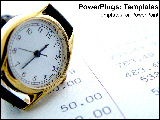 PowerPoint Template - Watch ticking over financial statement.