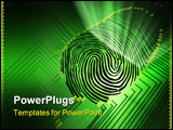 PowerPoint Template - Scanning of a fingerprint with new technologies