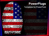PowerPoint Template - An illustration of a finger print and USA flag. vector file available.