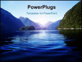PowerPoint Template - View over Doubtful Sound a fiord in New Zealand