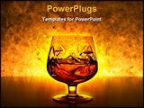 PowerPoint Template - cognac by the fire light on a cold winters night