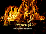PowerPoint Template - abstract shot of the fire and flames