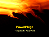PowerPoint Template - Abstraction fiery background for various design artwork