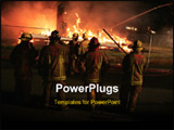 PowerPoint Template - fireman looking at fire