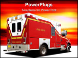 PowerPoint Template - A Big Red Ambulance Fire Rescue Truck
