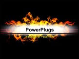 PowerPoint Template - high quality abstract background with flames and copy space