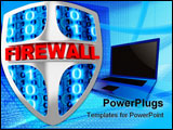PowerPoint Template - Shield computer abstract (done in 3d, isolated)